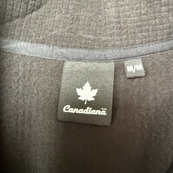 Canadian Geographic Sweater Jacket 1/2 Zip Pullover Mens Medium Fleece Black - Picture 6 of 6